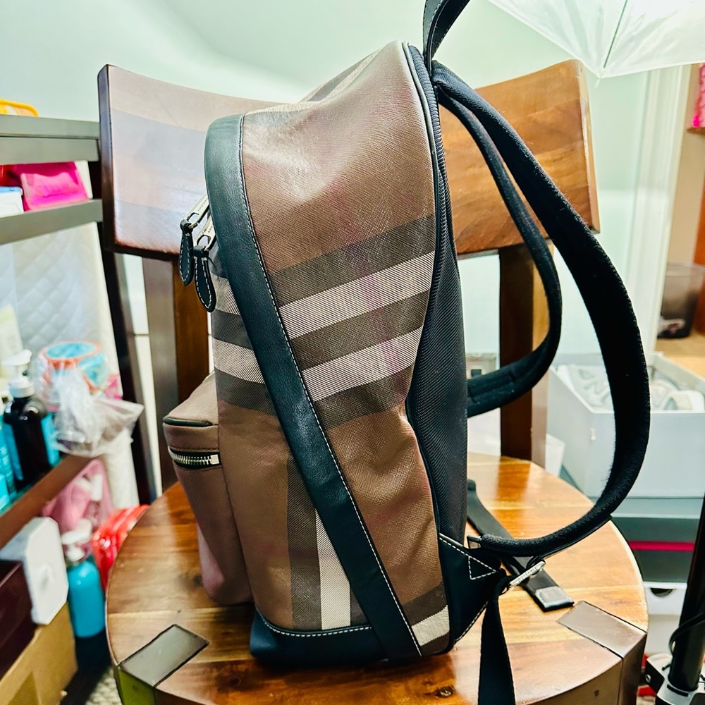 Burberry Brown Checkered Backpack - image 10